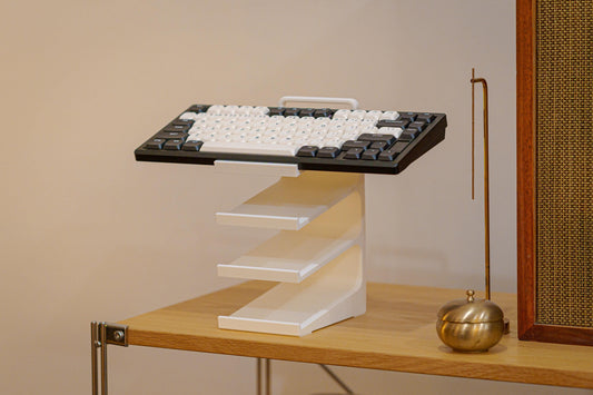 KDS-1H: Keyboard Display Stand, Handle, 4 Tiers, Stable, Non-Slip, Fits Most Keyboards